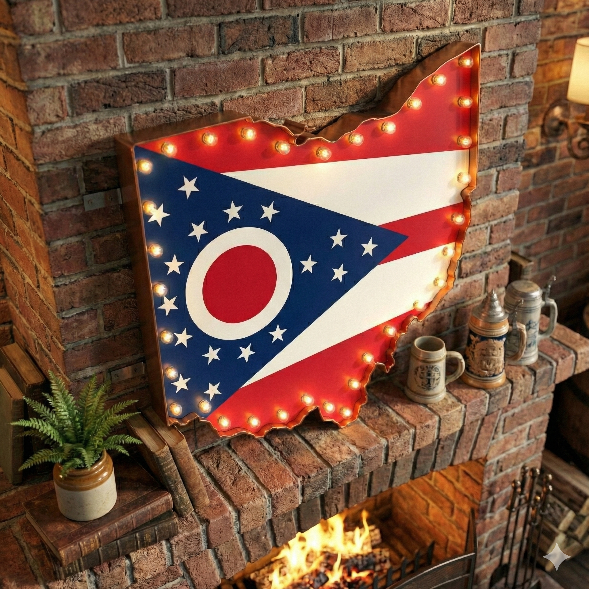 Ohio State Flag Marquee, Light Up Sign