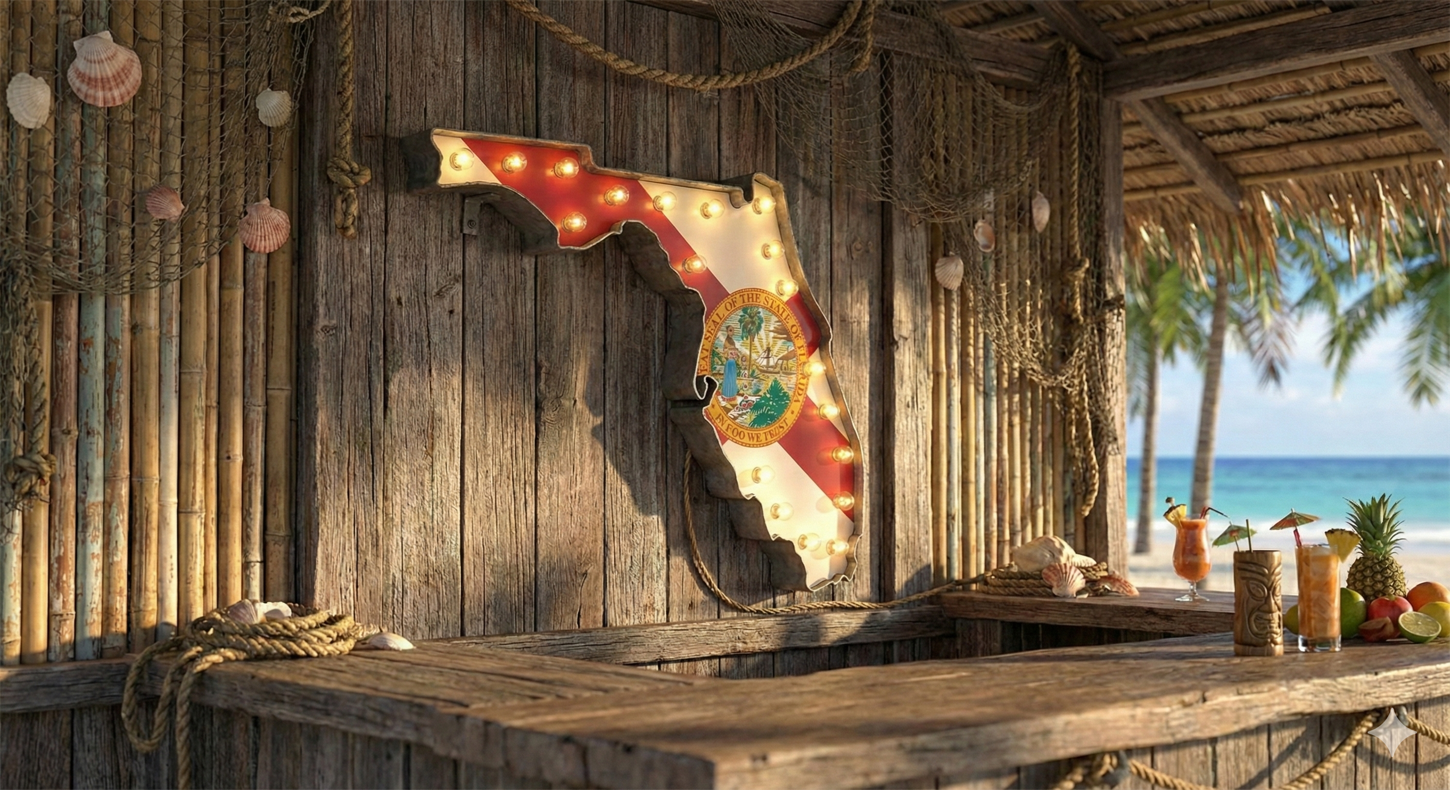 Florida State Flag Marquee, Light Up Sign