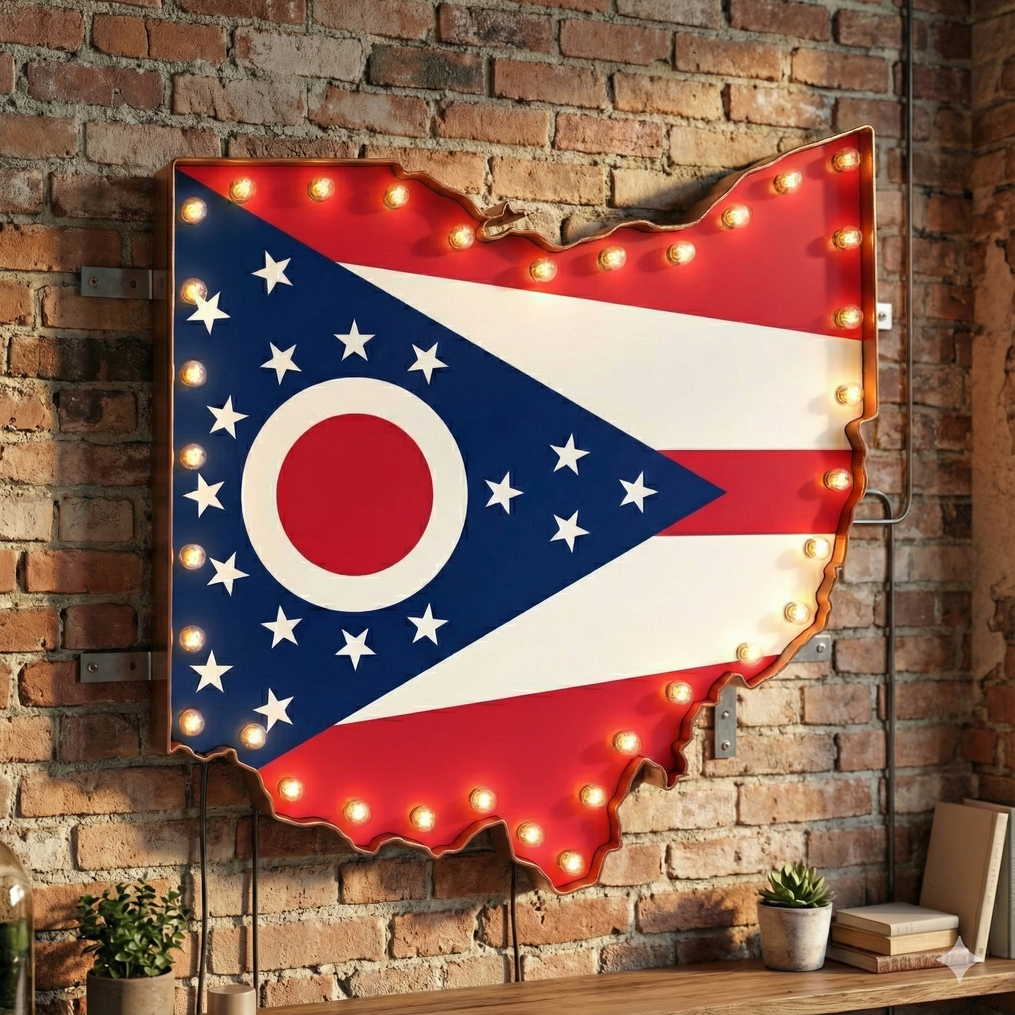 Ohio State Flag Marquee, Light Up Sign